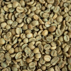 Close-up view of fresh, green coffee beans ideal for stock photography.